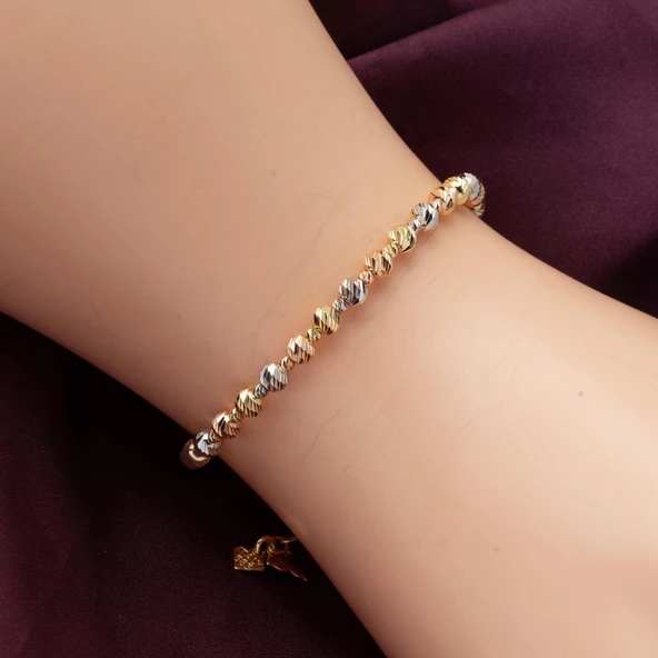 Dorika 14 Ayar Bayan Altın Bileklik - 3