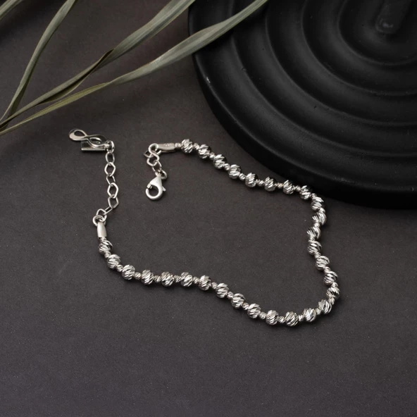 Beyaz Altın Dorika 14 Ayar Bileklik - Resim 2