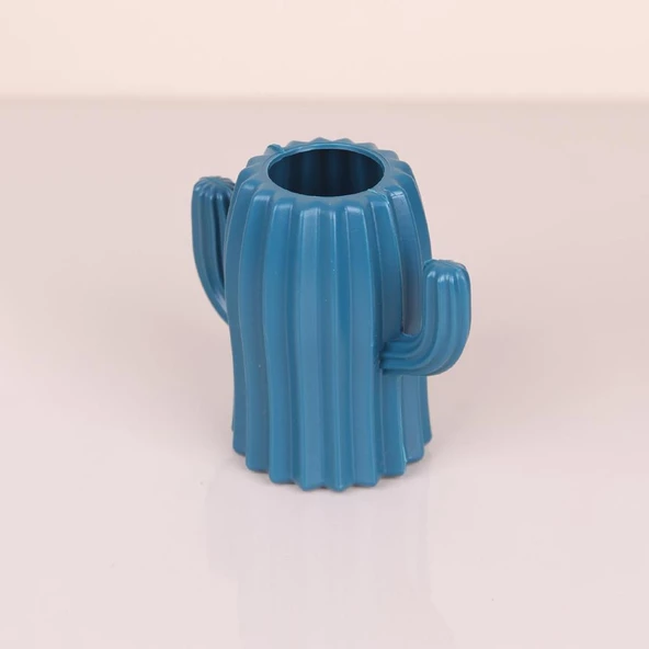 Kaktüs Saksı Kaktüs Şekilli Kalemlik Dekor Çiçeklik Saksı Plastik Kaktüs Biblo BPA İçermez 11 CM - 6