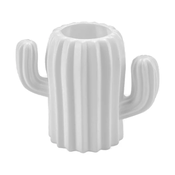 Kaktüs Saksı Kaktüs Şekilli Kalemlik Dekor Çiçeklik Saksı Plastik Kaktüs Biblo BPA İçermez 11 CM - 2
