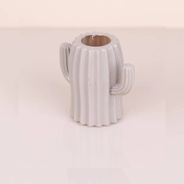 Kaktüs Saksı Kaktüs Şekilli Kalemlik Dekor Çiçeklik Saksı Plastik Kaktüs Biblo BPA İçermez 11 CM - 5