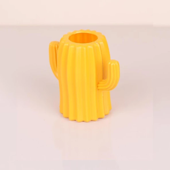 Kaktüs Saksı Kaktüs Şekilli Kalemlik Dekor Çiçeklik Saksı Plastik Kaktüs Biblo BPA İçermez 11 CM - 7