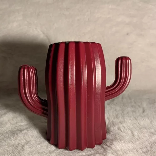 Kaktüs Saksı Kaktüs Şekilli Kalemlik Dekor Çiçeklik Saksı Plastik Kaktüs Biblo BPA İçermez 11 CM - 3