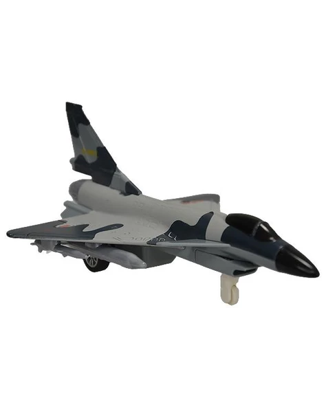 Ctoy Sürtmeli Çek Bırak J10 Savaş Uçağı Gri Mavi - Resim 2