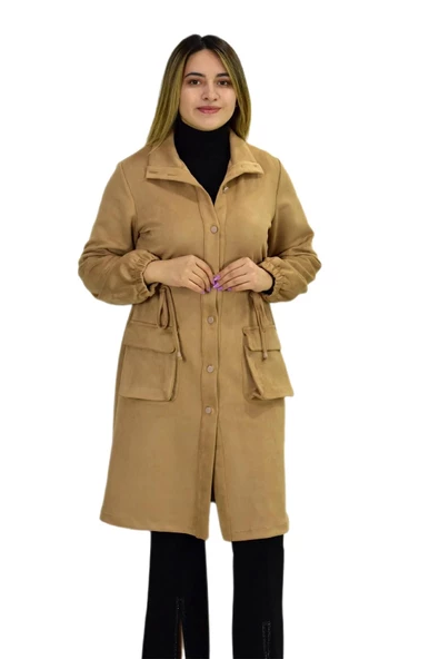 Kadın Süet Spor Cepli Kap BGL-ST03328 - 6
