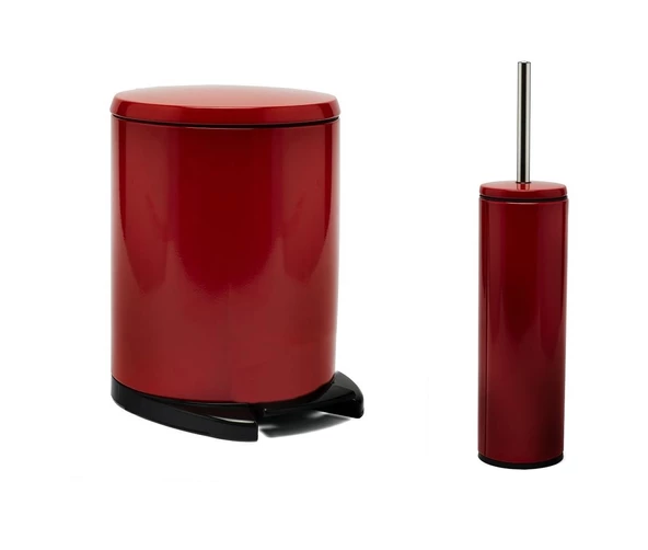 Primanova Cigo Pedallı Paslanmaz Çelik Çöp Kovası + Klozet fırçası - 6