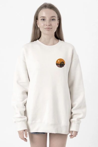 One Piece Anime Thousand Sunny Beyaz Kadın 2ip Sweatshirt