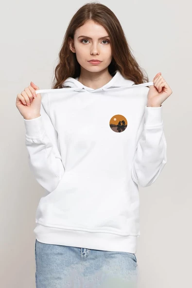 One Piece Anime Thousand Sunny Beyaz Kadın 3ip Kapşonlu Sweatshirt ürün görseli