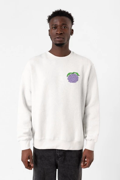 One Piece Anime Yami Yami Devil Fruit Beyaz Erkek 2ip Sweatshirt