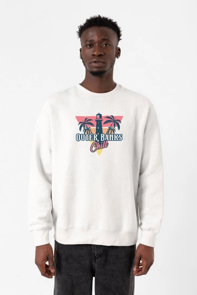 Outer Banks Chill Beyaz Erkek 2ip Sweatshirt