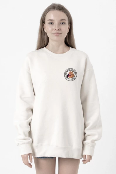 Popeye The Sailor Man Beyaz Kadın 2ip Sweatshirt