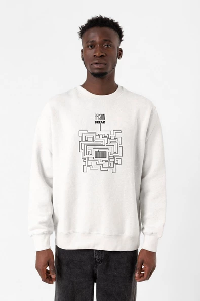 Prison Break Labyrinth Beyaz Erkek 2ip Sweatshirt