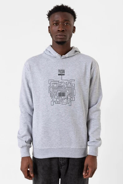 Prison Break Labyrinth Grimelanj Erkek Kapşonlu 3ip Sweatshirt
