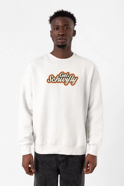 Rick And Morty Get Schwifty Beyaz Erkek 2ip Sweatshirt