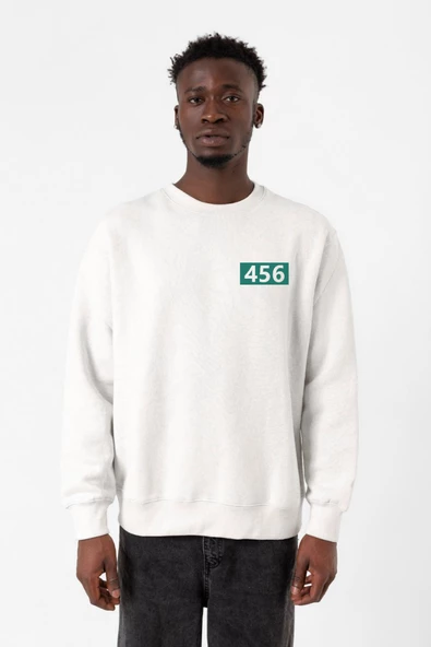 Squid Game Player 456 Beyaz Erkek 2ip Sweatshirt