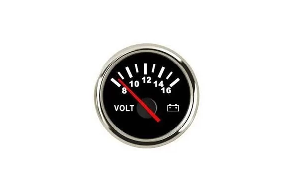 Voltmetre 12v 52mm Siyah