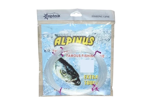 Captain Alpinus Poşet Misina 4x25 Bağlantılı 100mt Beyaz 0.50 mm