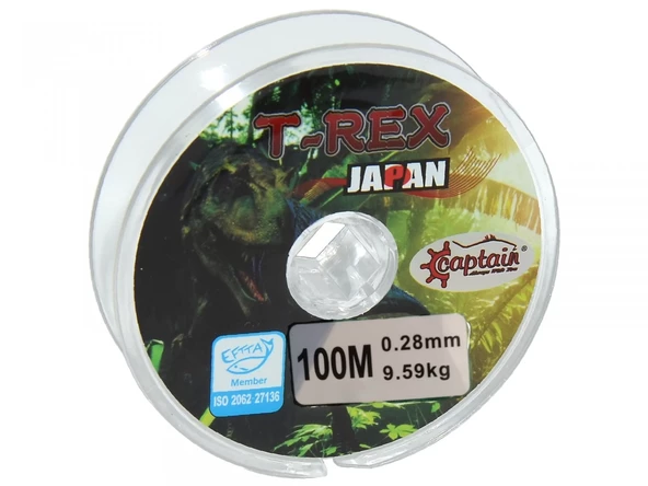 Captain TRex 100mt Monofilament Misina Beyaz 0.28 mm