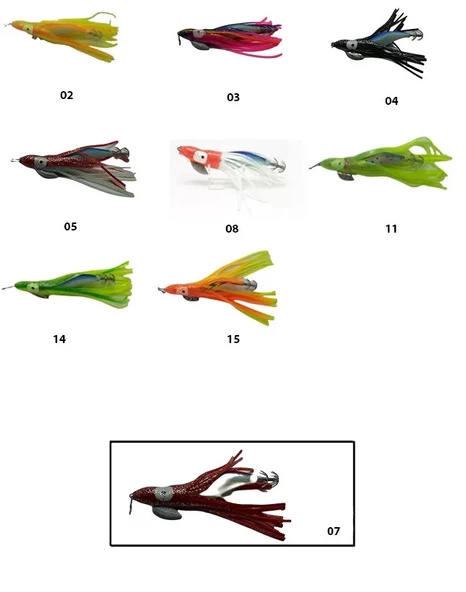 Captain 3581 Kalamar Zokası 11cm Oktopus Squid Size 3.5 07