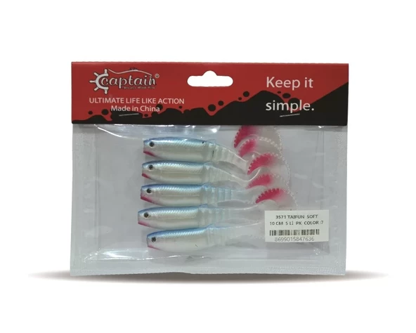 Captain 3571 Taifun Soft 10cm Levrek Silikonu 5'li Paket Suni Yem 7 - 2