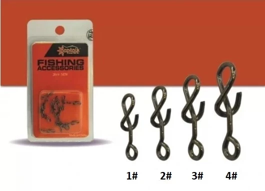 Captain 5019 Sahte Balık Klipsi Spiral 15'li Paket Black Nikel 2