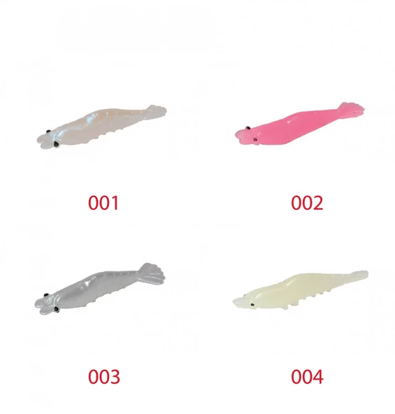 Captain 3056 Silikon Karides 8cm Suni Yem 5'li Paket 002 - 2
