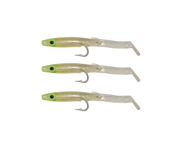 Captain 3526 Eel Fish 5cm Silikon Zargana Suni Yem 3'lü Paket E17 Gold G