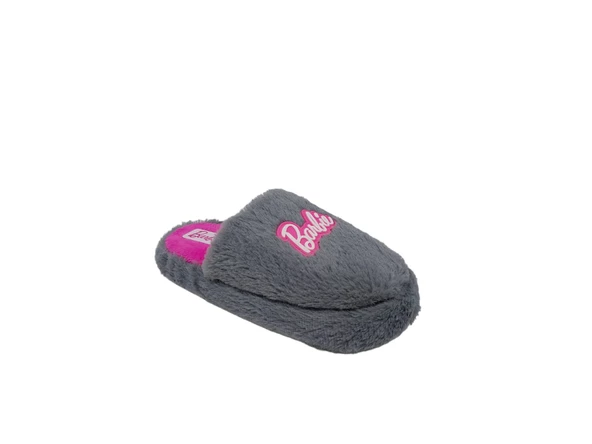 Kız Çocuk Gri Peluş Eva Taban Terlik - 4