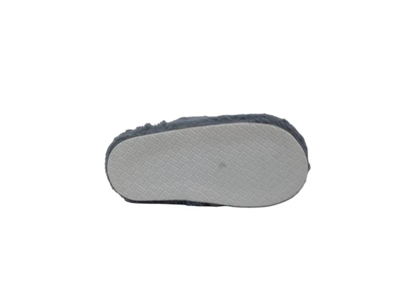 Kız Çocuk Gri Peluş Eva Taban Terlik - 6