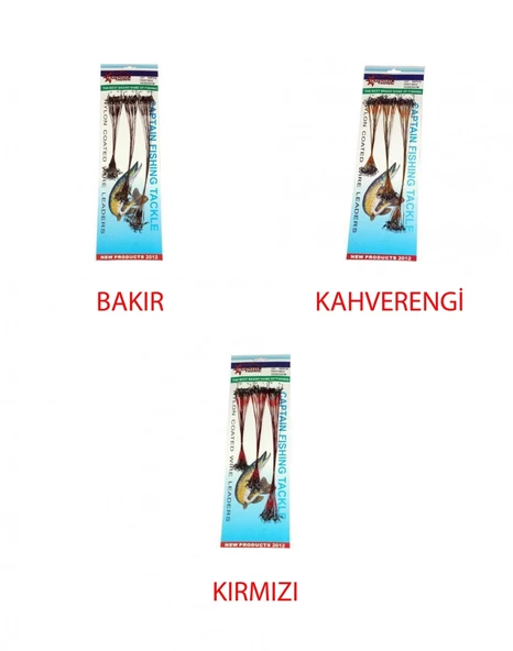 Captain 2920 Çelik Tel Kartela Set 7 Kat 16 kg Çeker 60'lı Paket Kırmızı - 2