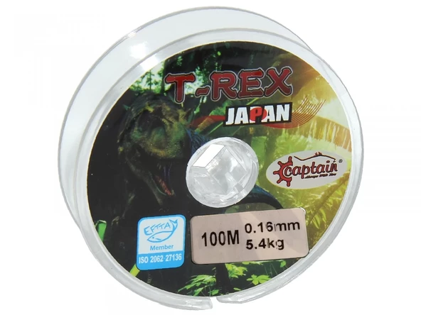 Captain TRex 100mt Monofilament Misina Beyaz 0.16 mm