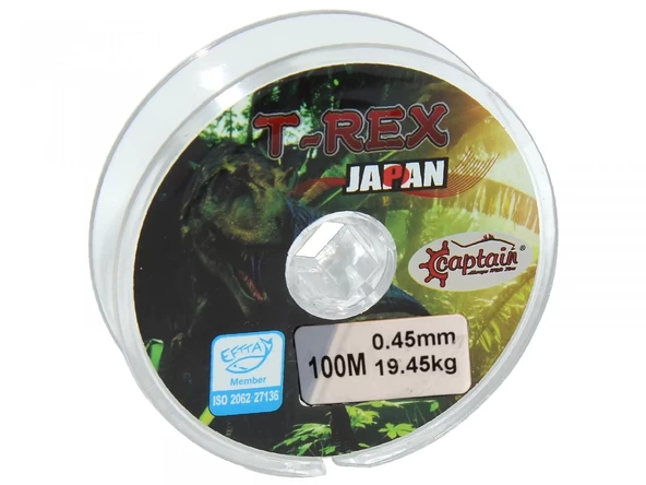 Captain TRex 100mt Monofilament Misina Beyaz 0.45 mm