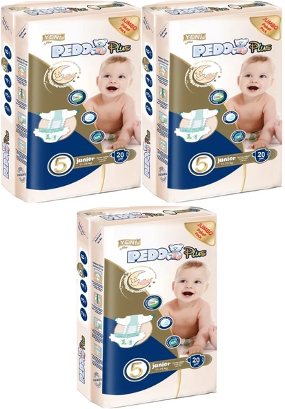 Pedo Plus Bebek Bezi Beden:5 (11-25KG) Junior 60 Adet Jumbo Fırsat Pk