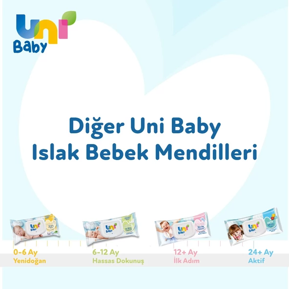 Uni Baby Islak Havlu Mendil 90 Yaprak Aile (2 Li Set) 180 Yaprak Plastik Kapaklı - 14