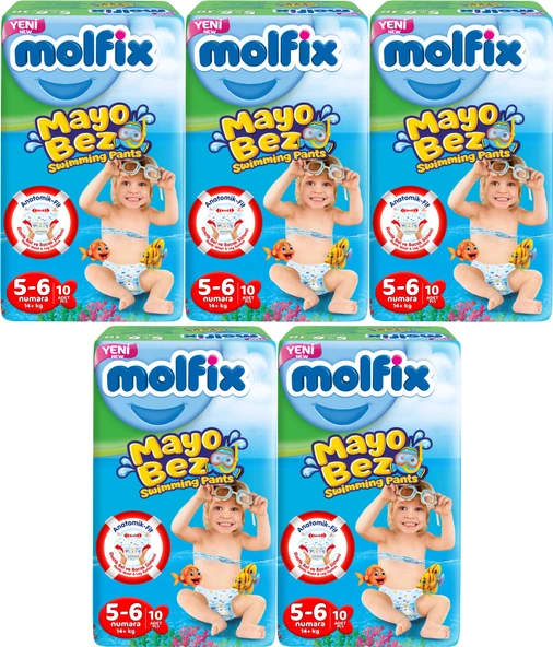 Molfix Swimming Pants (Mayo Bez) Beden:5-6 (14+Kg) 50 Adet