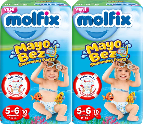 Molfix Swimming Pants (Mayo Bez) Beden:5-6 (14+Kg) 20 Adet