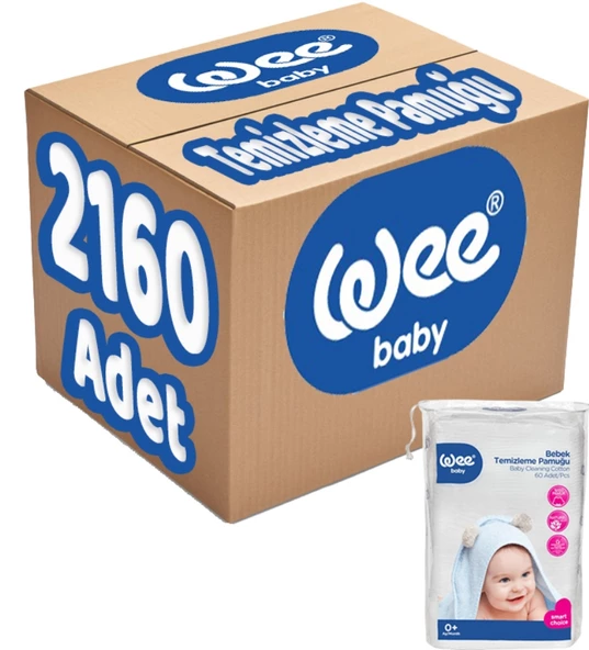 Wee Baby Bebek Temizleme Pamuğu 2160 Adet (36PK*60) - 1