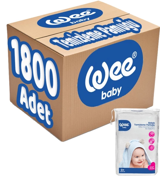 Wee Baby Bebek Temizleme Pamuğu 1800 Adet (30PK*60) - 1
