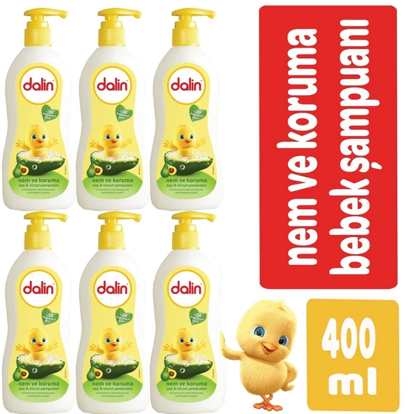 Dalin Nem Koruma Saç&Vücut Şampuanı 400ML (6 Lı Set) - 1