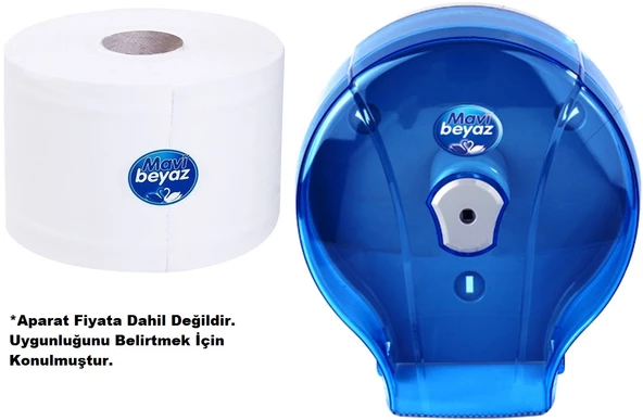 Mavi Beyaz Mini Jumbo Tuvalet Kağıdı 12 Li Pk (4Kg) Çek-Sil İçten Çekmeli Tuvalet Kağıdı (ÜK-141002) - 3
