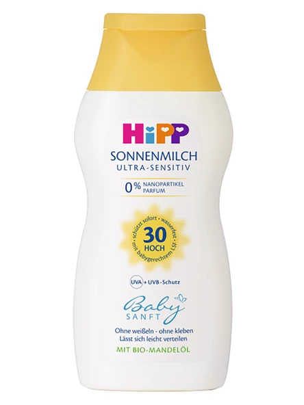 Hipp Babysanft Bebek Güneş Sütü/Sonnenmılch 200ML Ultra Sensıtıv (30 Faktör)