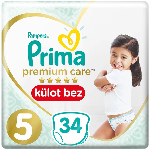 Prima Premium Care Külot Bebek Bezi Beden:5 (12-17Kg) Junior 34 Adet Ekonomik Pk ürün görseli