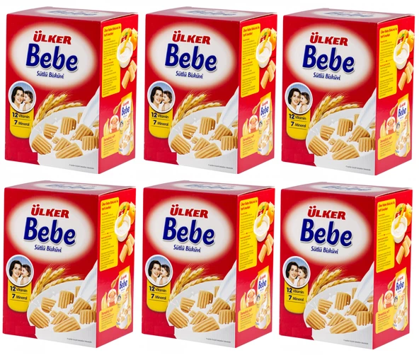 Ülker Bebe Bisküvisi 800Gr 12 Vitaminli Kutu 6 Lı Set