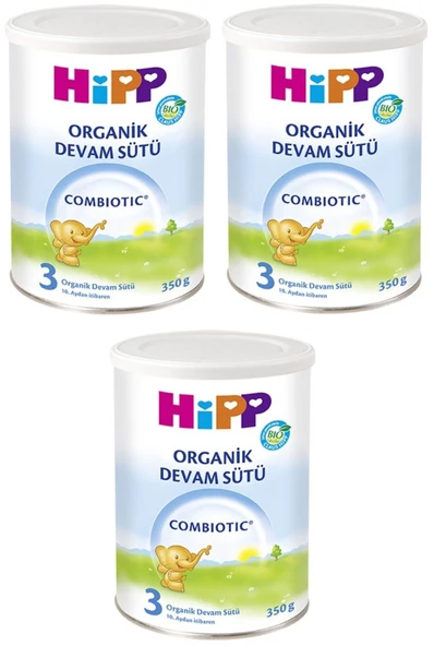 Hipp Organik Combiotic Bebek Sütü 350GR No:3 (3 Lü Set) ürün görseli