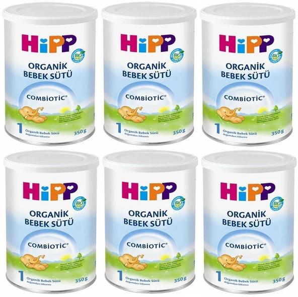 Hipp Organik Combiotic Bebek Sütü 350GR No:1 (6 Lı Set) ürün görseli