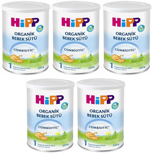 Hipp Organik Combiotic Bebek Sütü 350GR No:1 (5 Li Set) ürün görseli