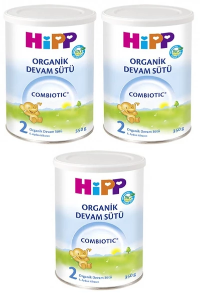 Hipp Organik Combiotic Bebek Sütü 350GR No:2 (3 Lü Set) ürün görseli