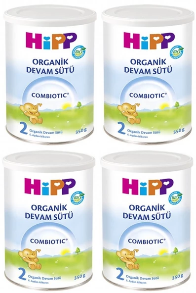 Hipp Organik Combiotic Bebek Sütü 350GR No:2 (4 Lü Set) ürün görseli