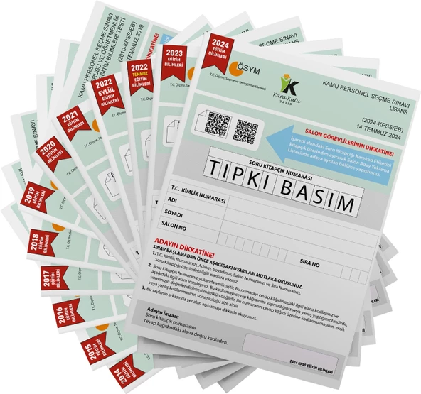 2025 KPSS Lisans GY-GK ve Eğitim ÖSYM Çıkmış Soru Tıpkı Basım 24lü (12+12) Deneme Paketi Video Ç. TG - 5