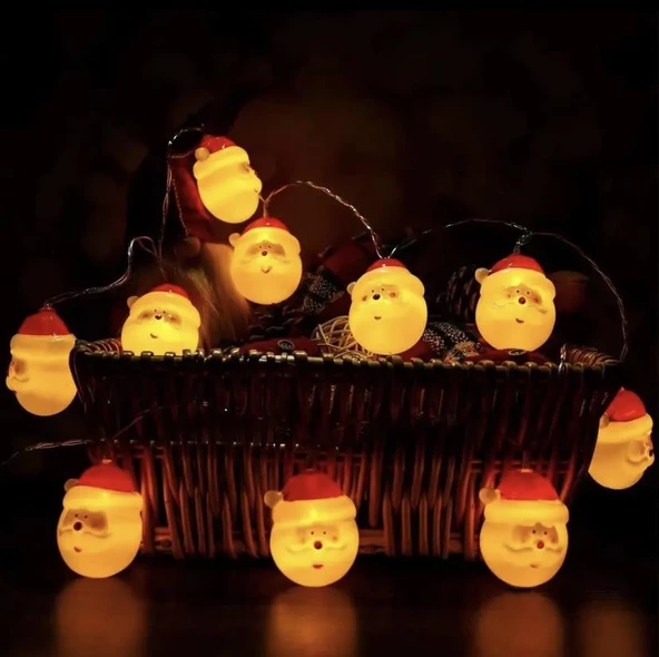 Yılbaşı Tasarımlı Noell Baba Led Işık 3 Metre 10 Top - 6